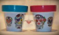 Maceta Diseño en barro nro. 10 Colección Día de Los Muertos