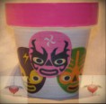 Maceta Diseño en barro nro. 10 Colección Luchadores Mexicanos